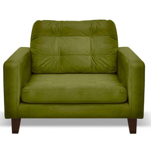 Sofa Napoles 1 Cuerpo Tela Velvet Verde