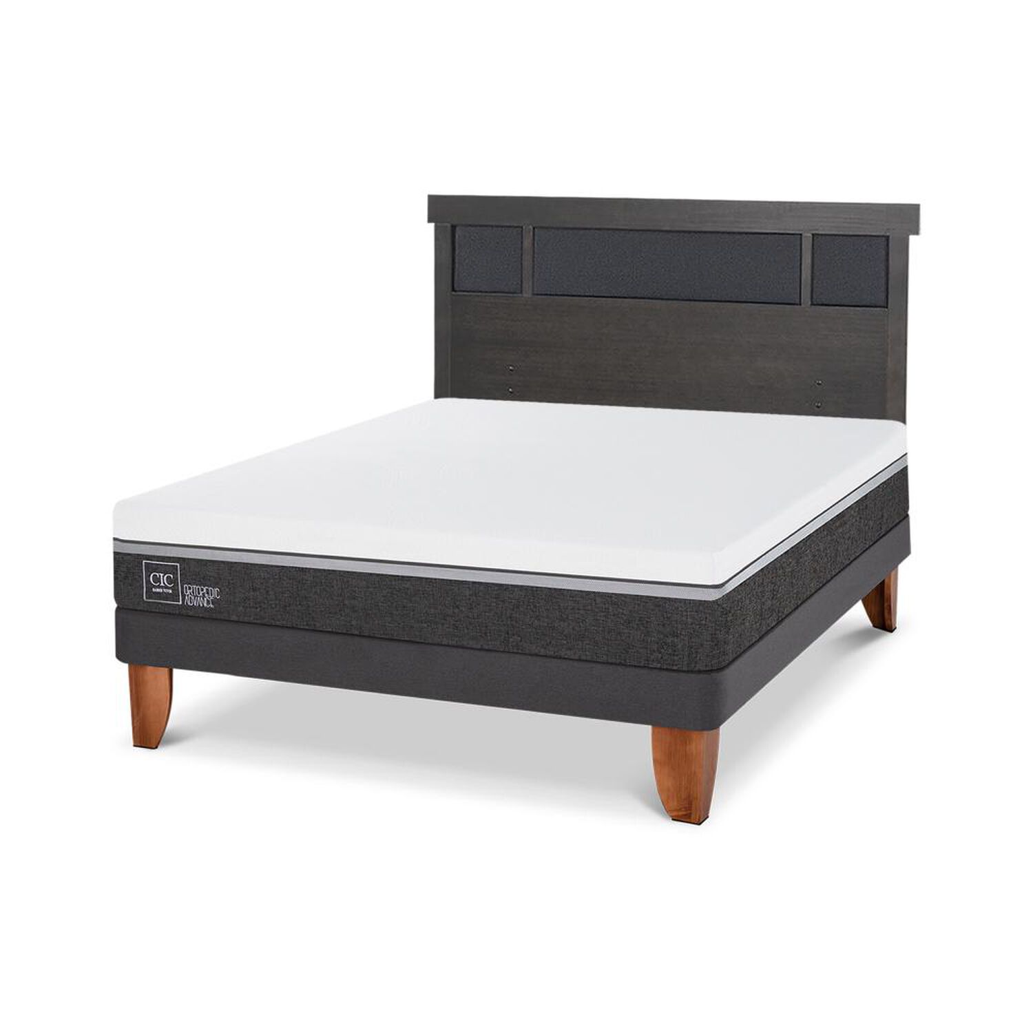 Cama Europea Cic Ortopedic Advance / 2 Plazas / Base Normal + Respaldo image number 1.0