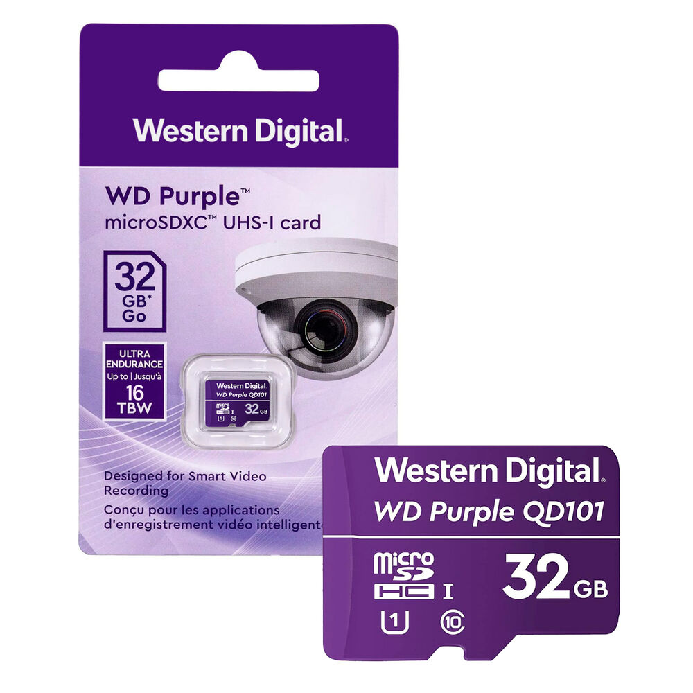 Tarjeta De Memoria Microsd 32gb Wd Purple Sdhc Clase 10 4k image number 0.0