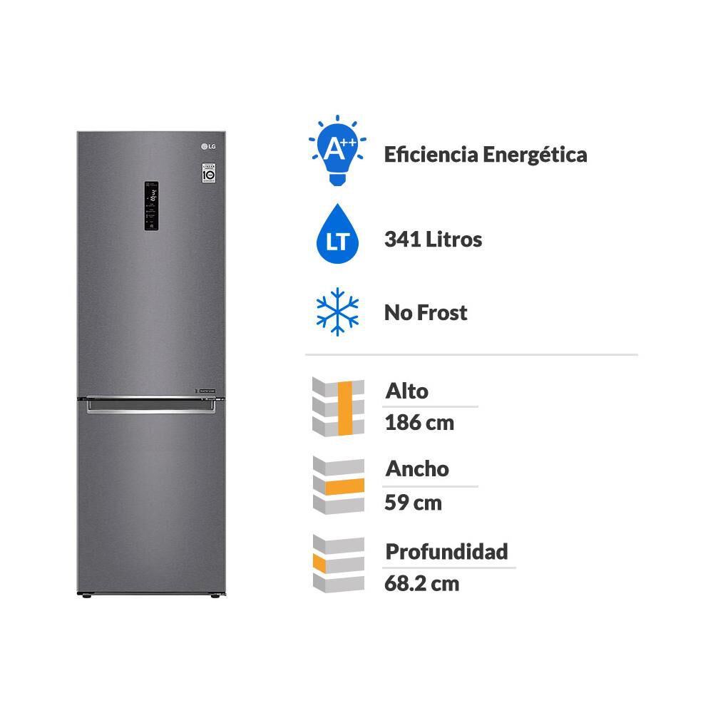 Refrigerador Bottom Freezer LG LB37MPGK / No Frost / 341 Litros image number 1.0