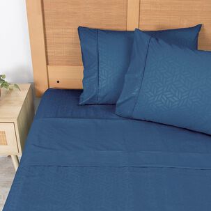 Sabana Plumetti Embossed King Azul