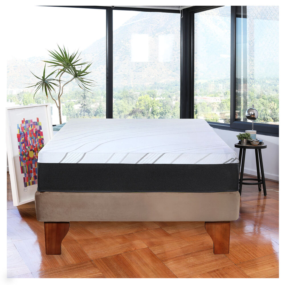 Cama Europea Zen Pro 1,5 Plazas Tela Velvet Beige image number 0.0