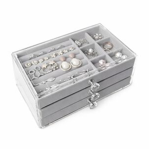 Organizador De Joyas Elegante 2 Pisos Acr&iacute;lico Caja Joyero