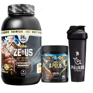 Proteina Zeus Complex 1kg (sabor Vainilla) + Creatina Apolo 300g + Shaker