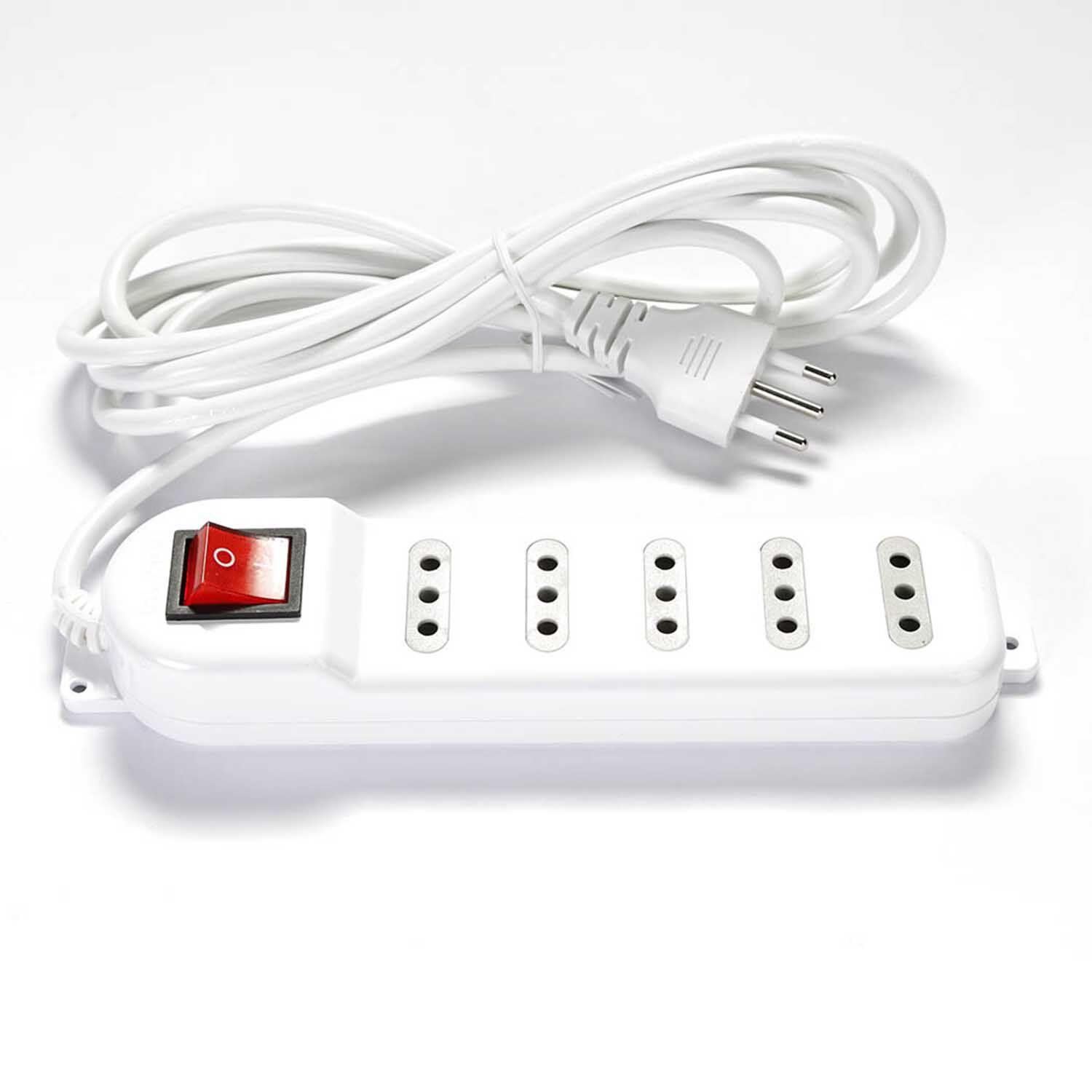 Alargador Zapatilla Con Switch 5 Posiciones 3 Metros Blanco image number 1.0