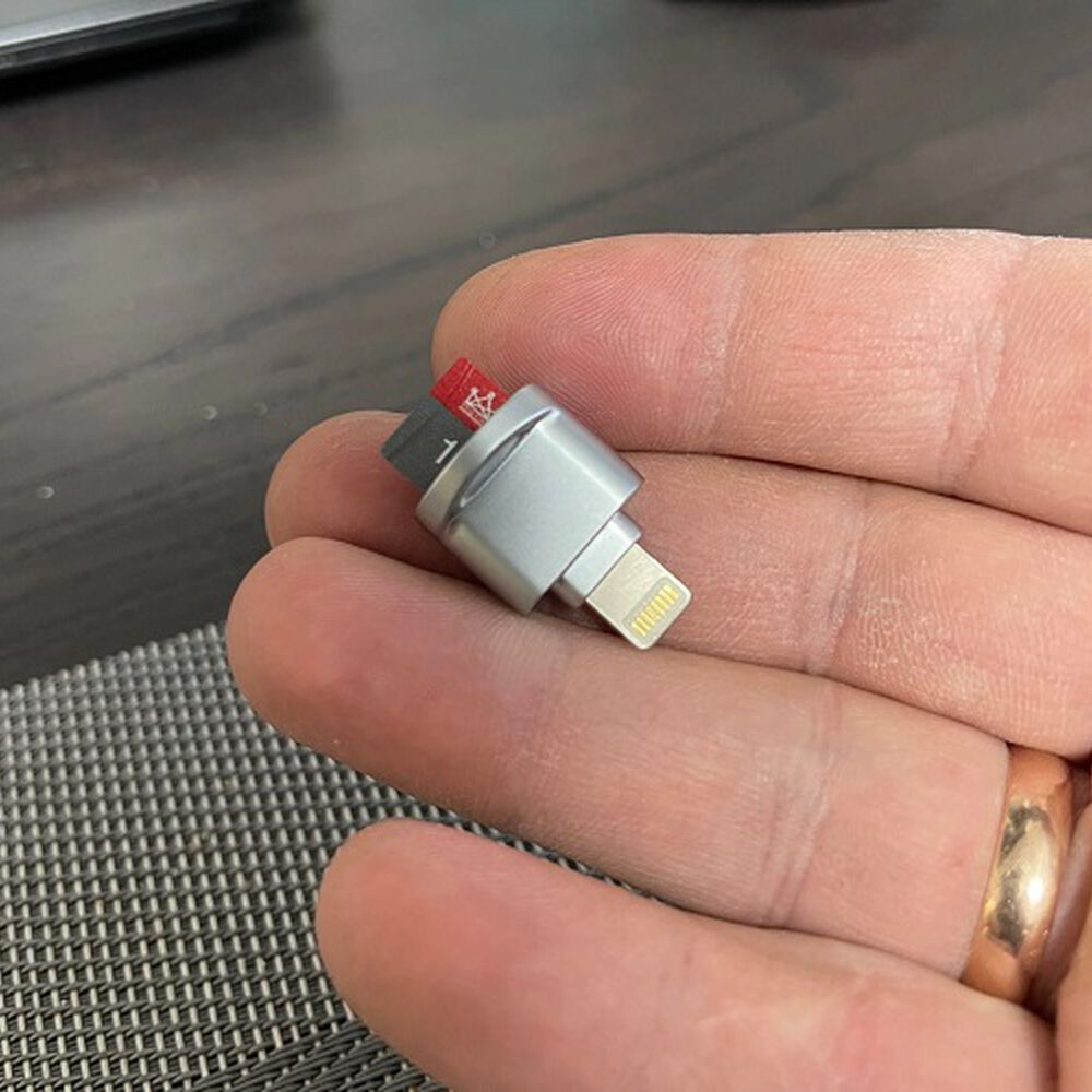 Adaptador Para Iphone Ligthning A Lector Tarjeta Memoria Para Iphone A Micro Sd image number 6.0