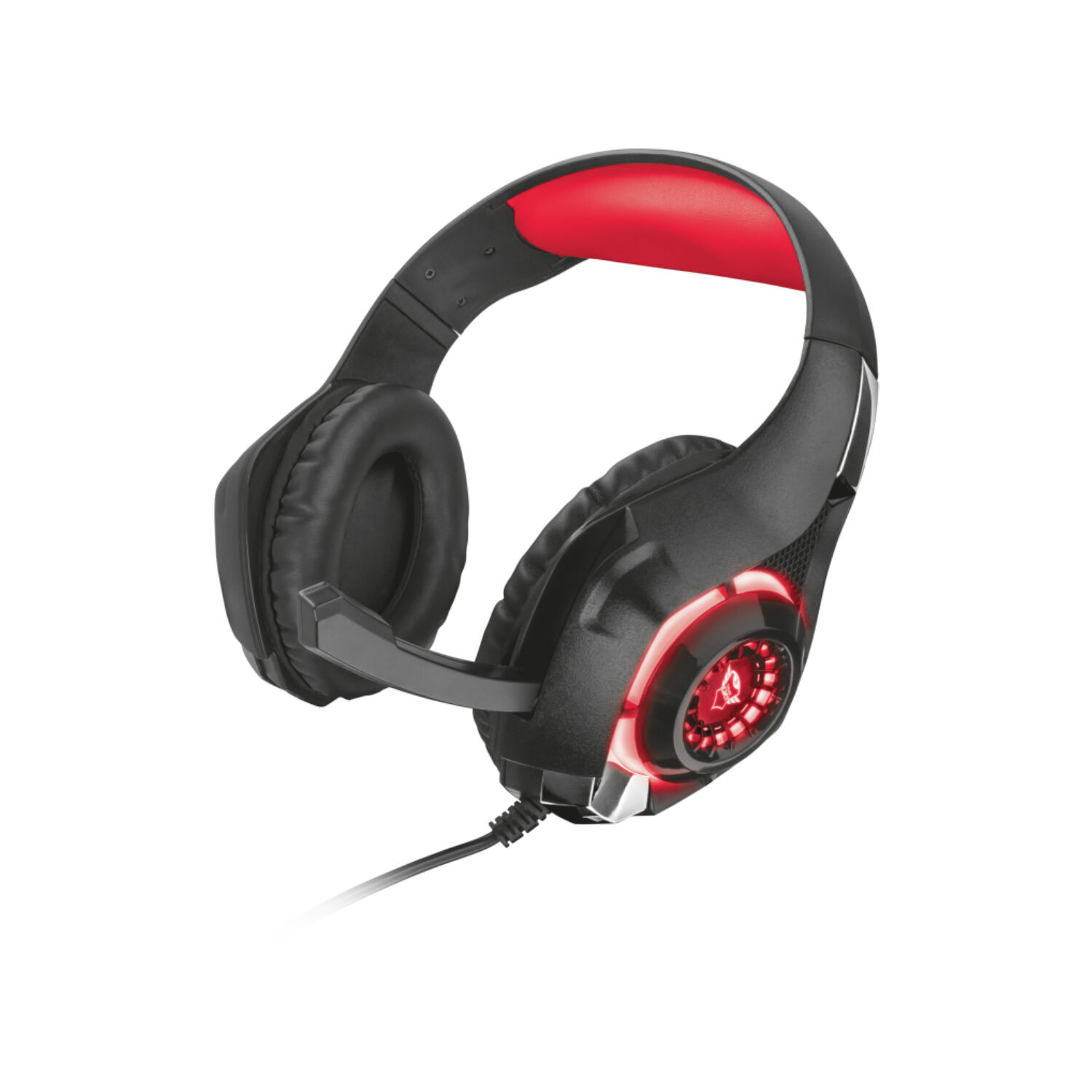 Aud&iacute;fonos Gamer Gxt 313 Nero Led Rojo - Ps image number 0.0