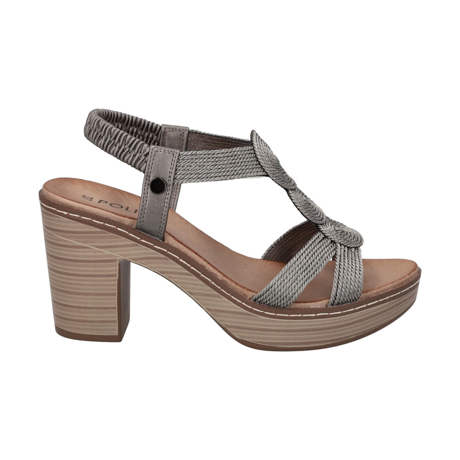 Sandalia Mujer Plata Camila Police image number 0.0