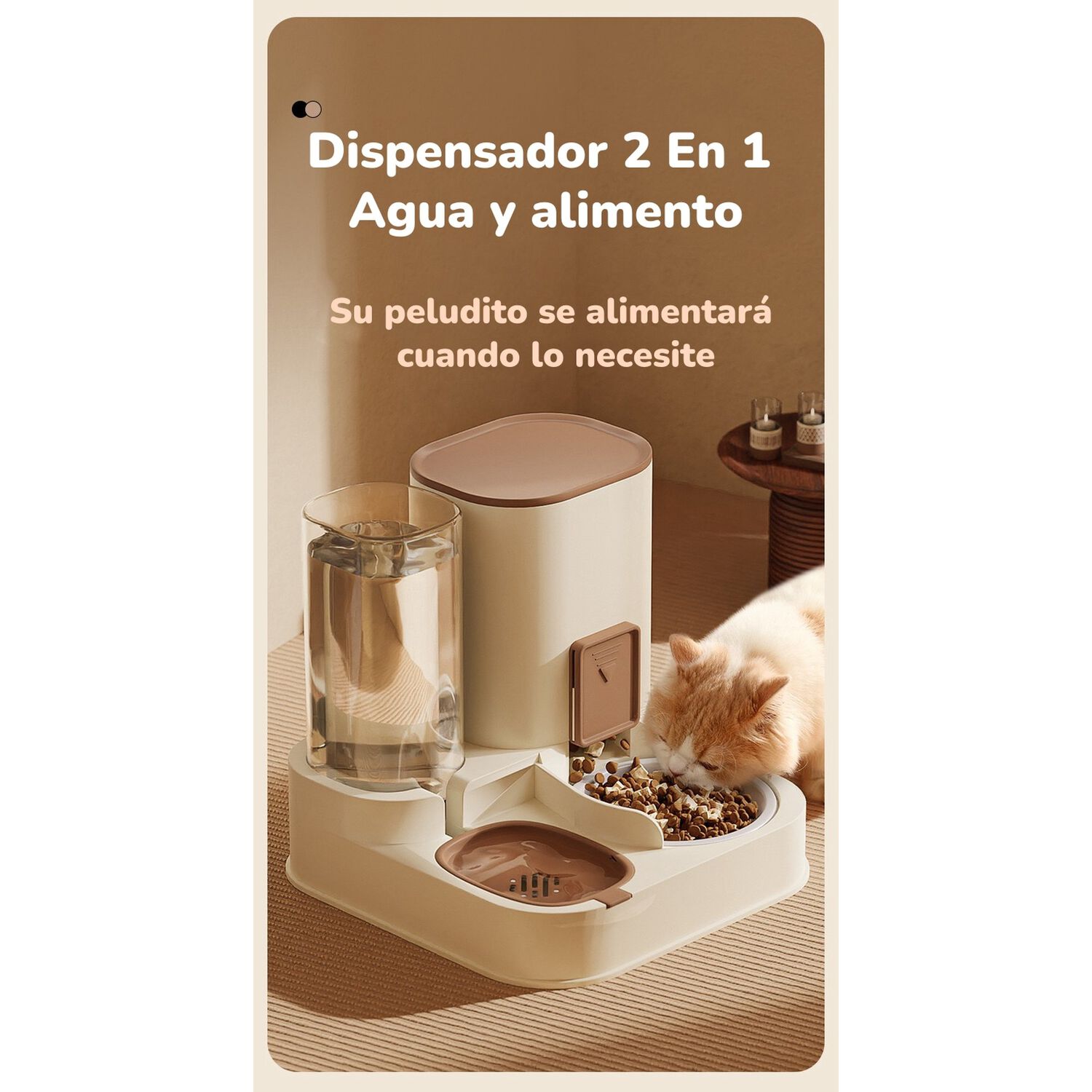 Dispensador Autom&aacute;tico Agua Y Alimento 2 En 1 By Lubabycas image number 2.0