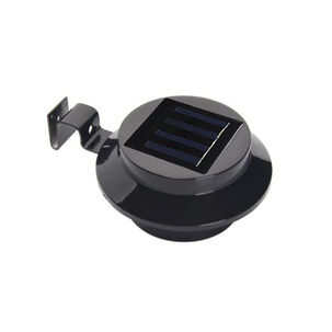 Foco Led Redondo Con Panel Solar 1.2v Negro