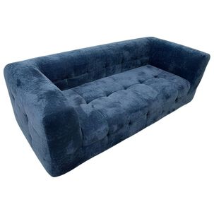 Sof&aacute; Comprimido Tela De Pana 200x90cm K30 Azul