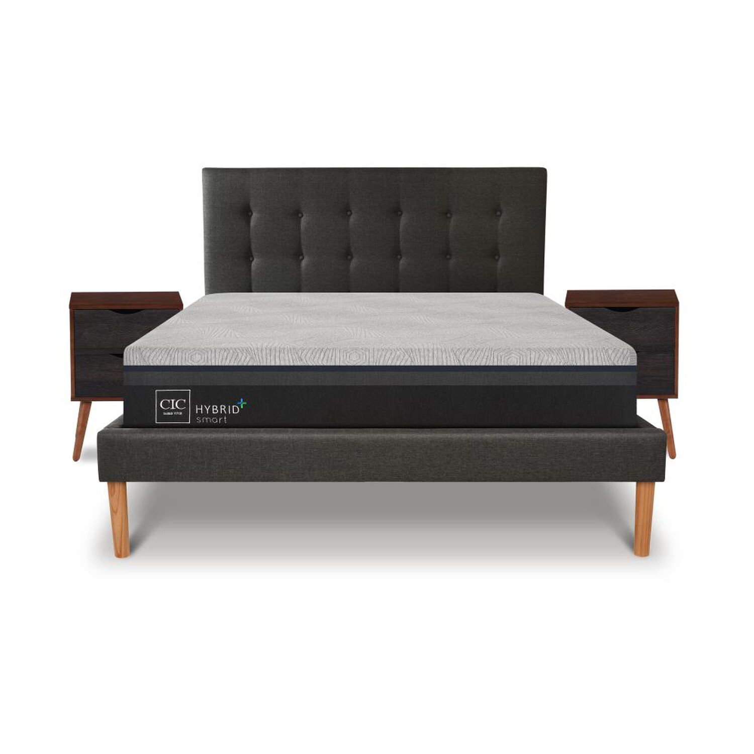 Cama Europea Cic Hybrid Plus / King / Base Normal + Veladores image number 0.0