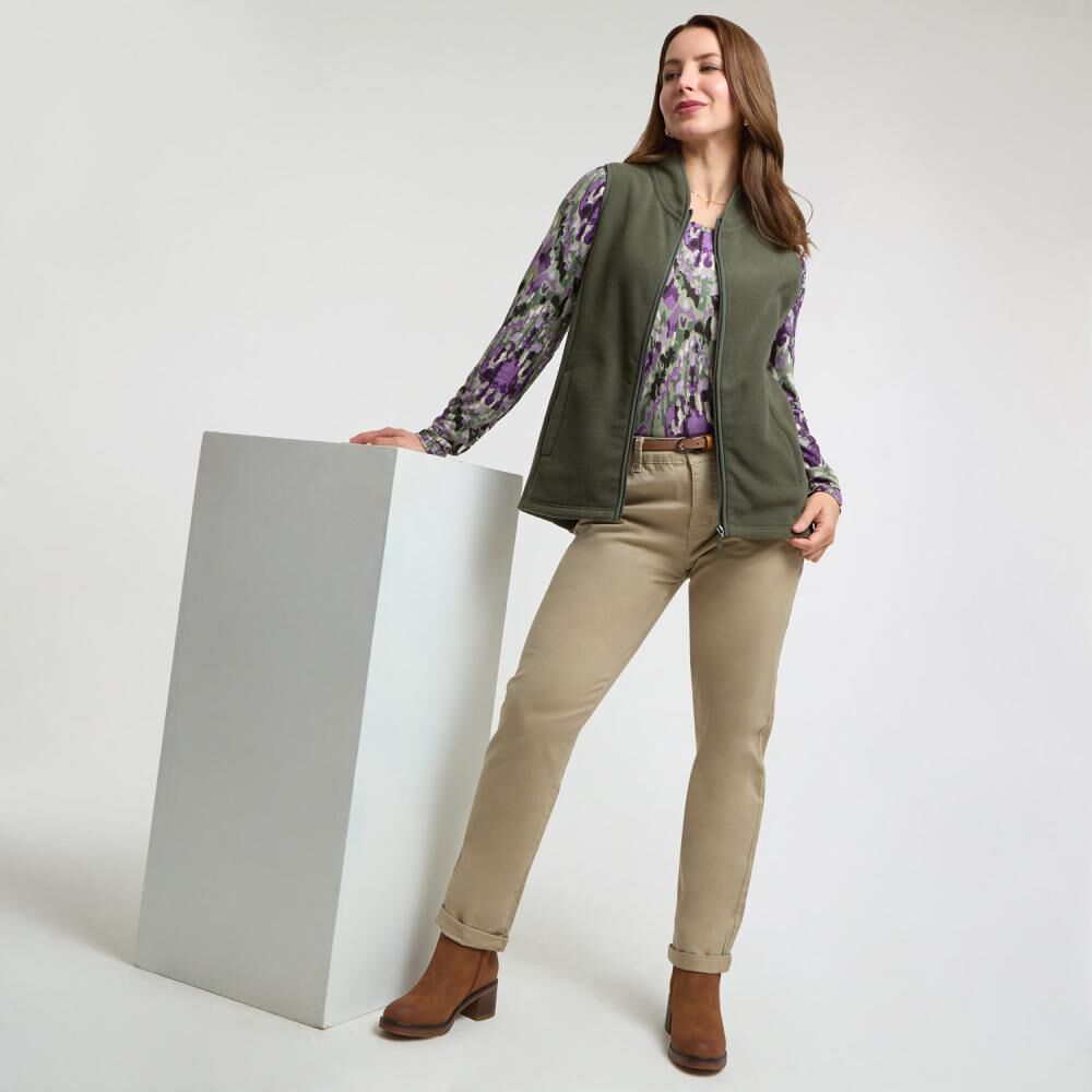 Poler&oacute;n Regular Sin Manga Cuello Alto Mujer Geeps image number 1.0