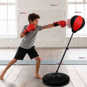 Set De Boxeo Punching Ball Altura Ajustable Con Guantes Y Bomba Para Ni&ntilde;os