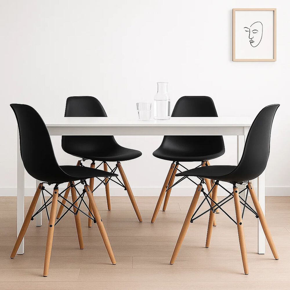 Pack De 4 Sillas Eames Negra image number 2.0