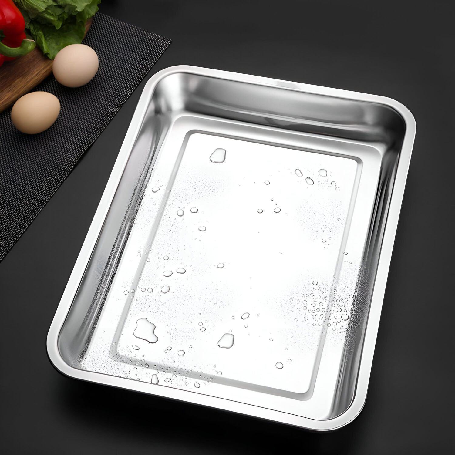 Bandeja Rectangular Profunda De Acero Para Horno 50x35 Cm image number 5.0