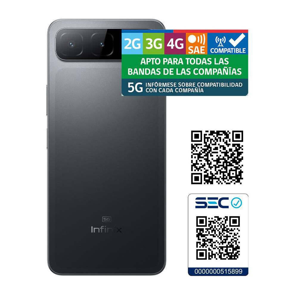 Smartphone Infinix Hot 60i / 5G / 128 GB / Sleek Black / Liberado image number 4.0