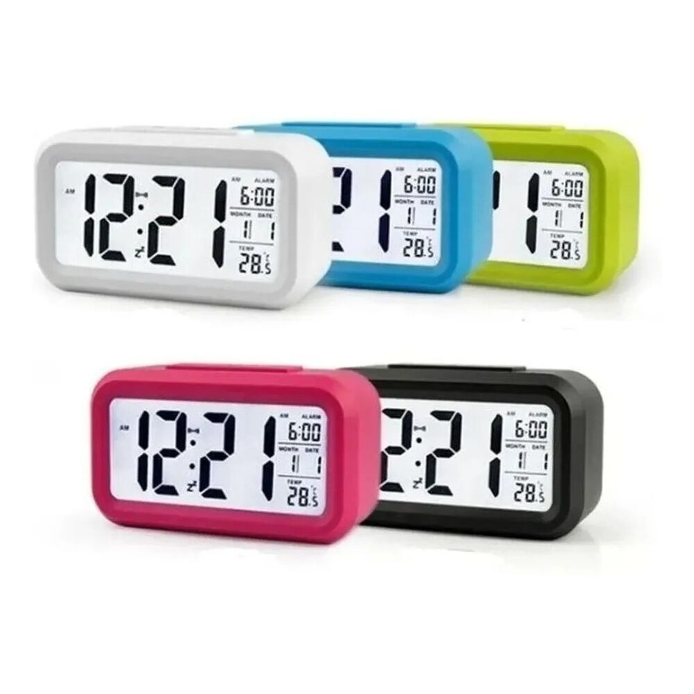 Reloj Despertador Led Temperatura Alarma Color Blanco image number 1.0