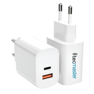 Cargador Tipo C + Usb High Power + Power Delivery 20w Qc 3.0