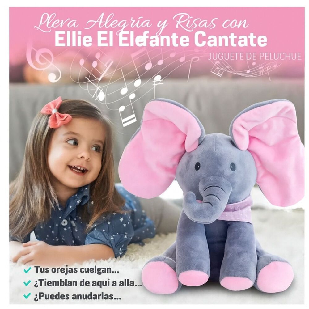 Peluche Interactivo Animado Musica + Juego Elefante Bebe image number 18.0