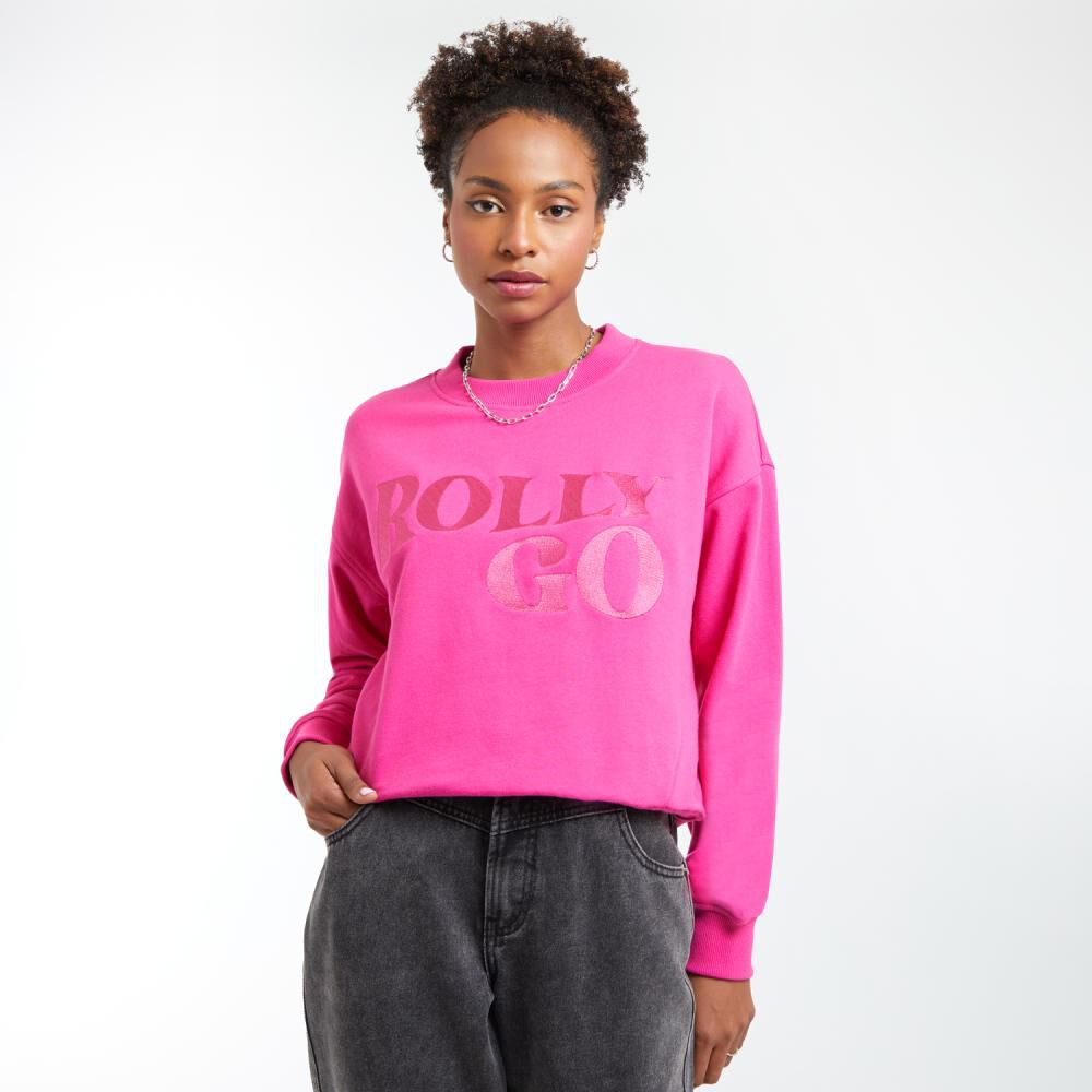 Poler&oacute;n Corto Bordado Cuello Redondo Mujer Rolly Go image number 0.0