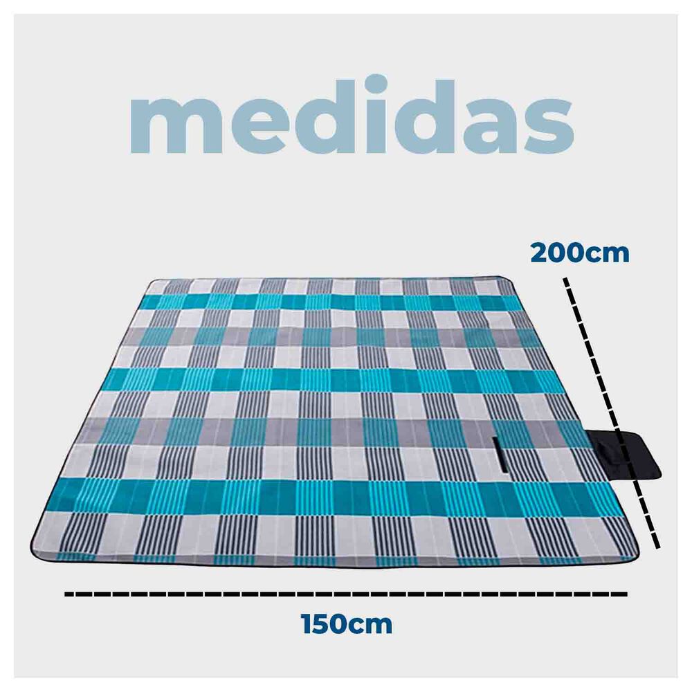 Manta Picnic De Cuadros Multicolor image number 1.0