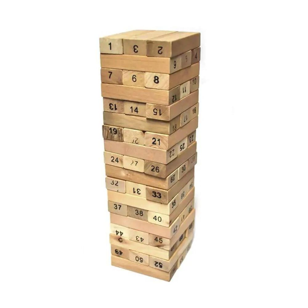 Torre De Madera Con N&uacute;meros Y Dado Para Ni&ntilde;os De 3+ A&ntilde;os image number 1.0