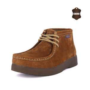 Botin De Cuero Castillo Caramelo London Adixt