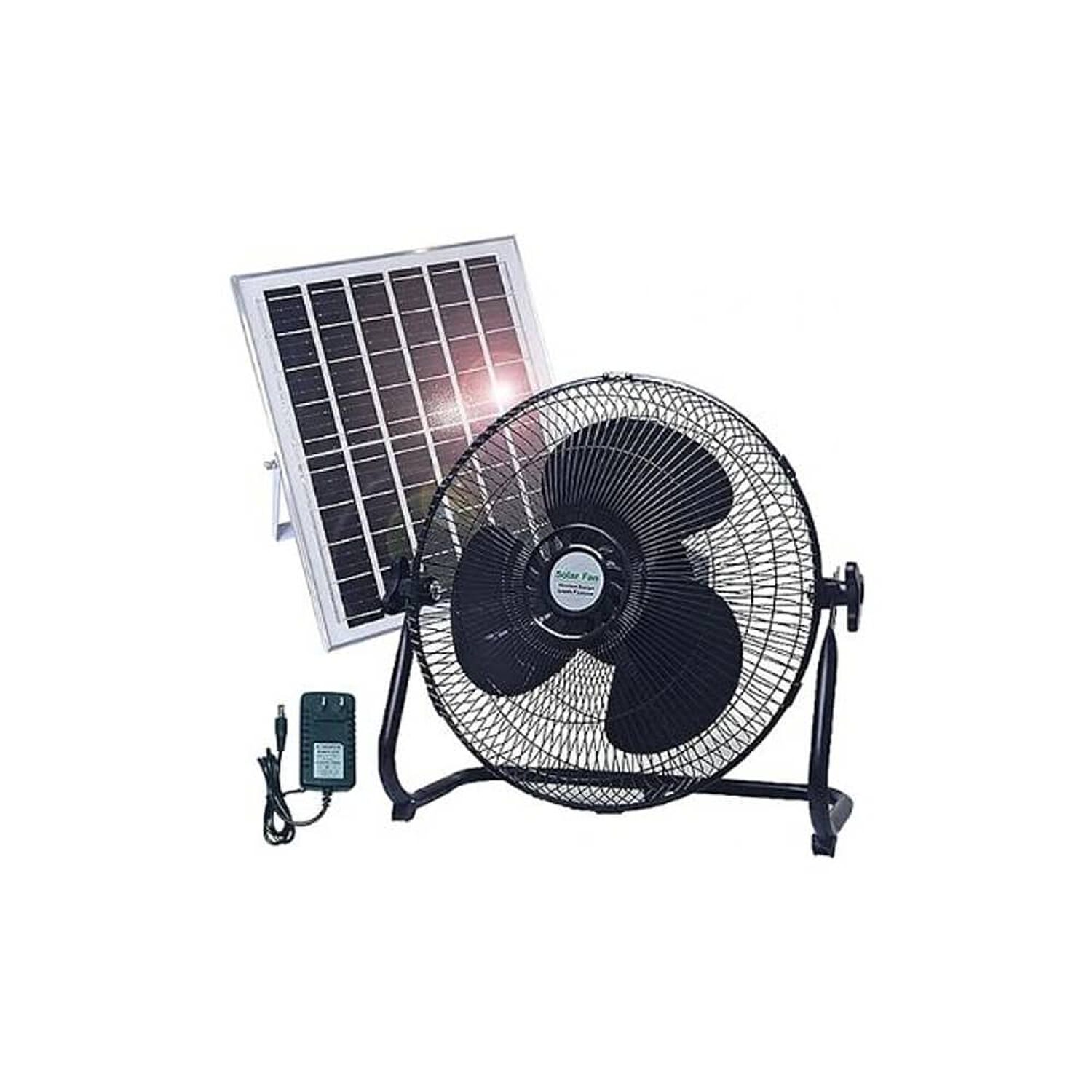 Ventilador De Mesa Recargable Metal Con Panel Solar image number 0.0