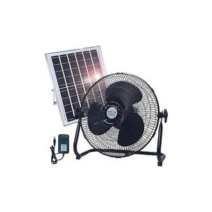 Ventilador De Mesa Recargable Metal Con Panel Solar