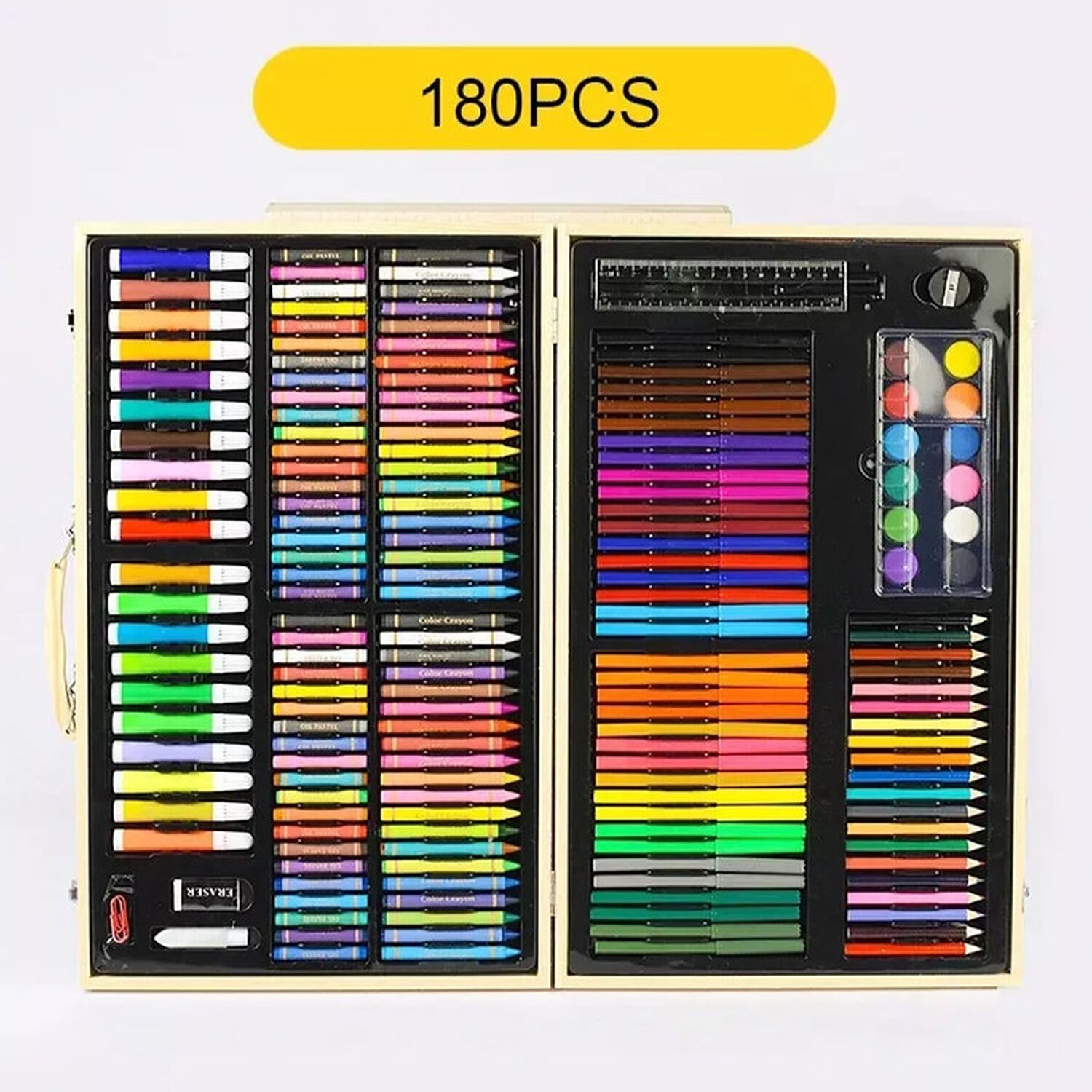 Set De 180pcs Lapices Maleta De Madera image number 4.0