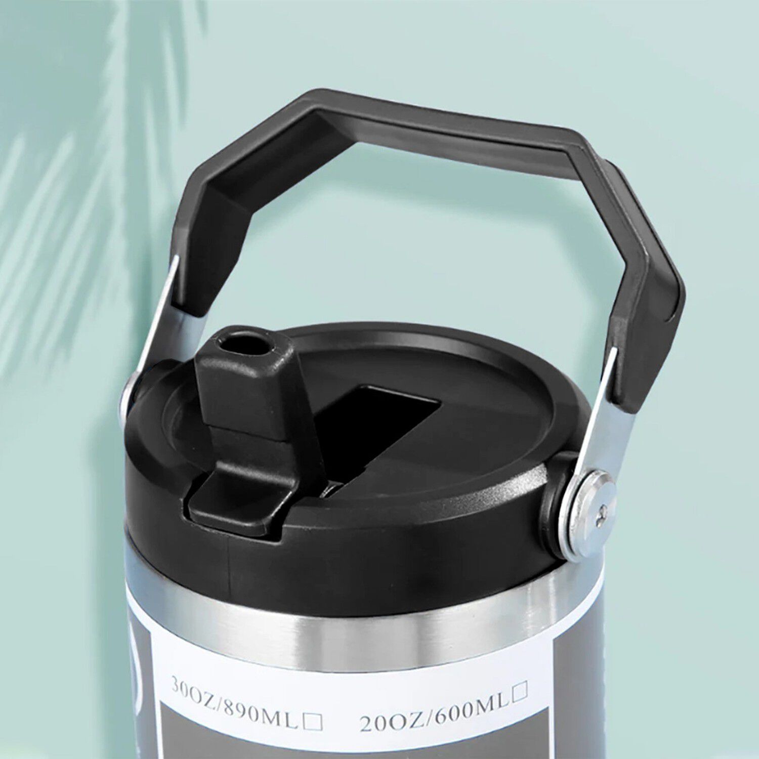 Mug Termo Inoxidable 600ml Negro Port&aacute;til Antifugas image number 3.0