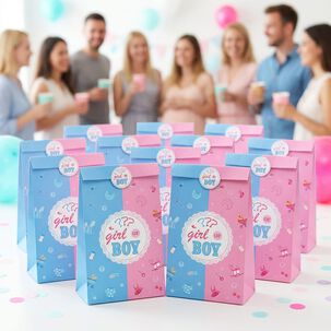 12 Bolsa De Revelacion De Genero Baby Shower Cotillon