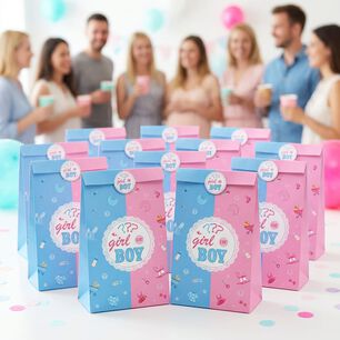 12 Bolsa De Revelacion De Genero Baby Shower Cotillon