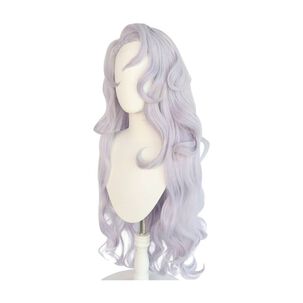 Peluca Melena Pelo Largo Gris Femenino