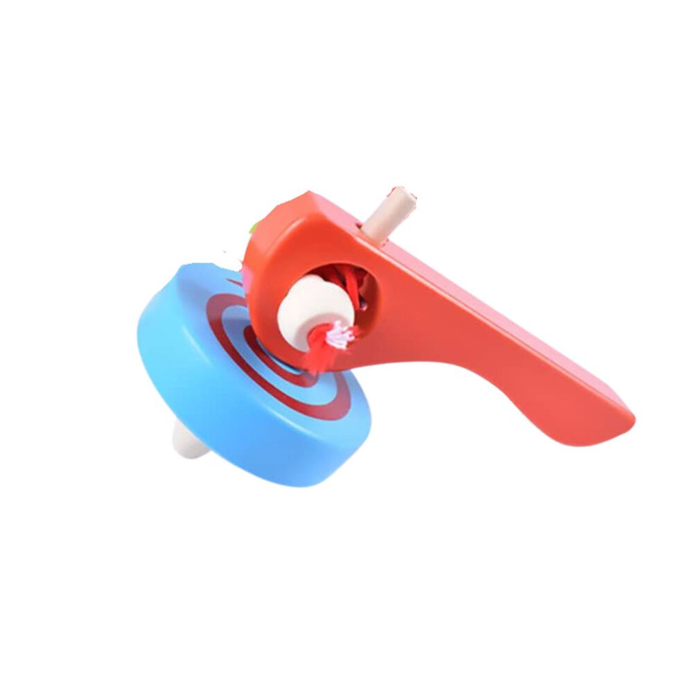 Trompo De Madera Con Lanzador De 15 Cm Para Niños De 3+ image number 2.0