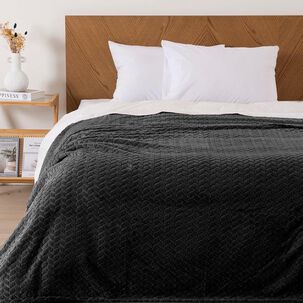 Frazada Jqd Flannel Nevada 2 Plazas Marengo
