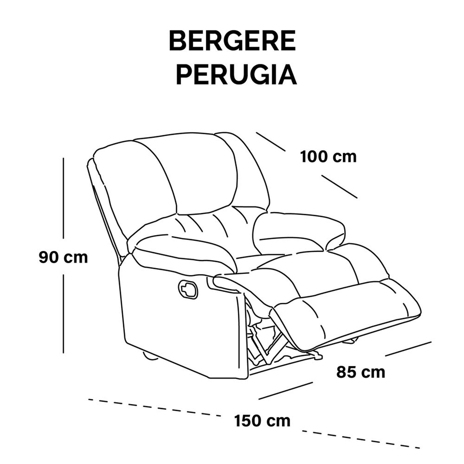 Bergere Perugia Reclinable Tela Velvet Palo Rosa image number 3.0