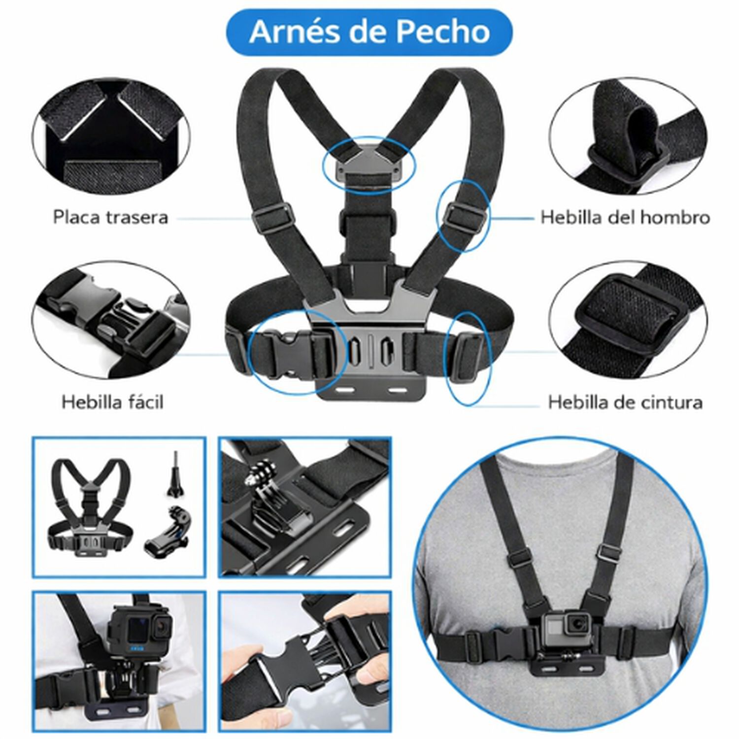 Kit 51 En 1 Accesorios Gopro Y C&aacute;maras Deportivas Con Maleta image number 2.0