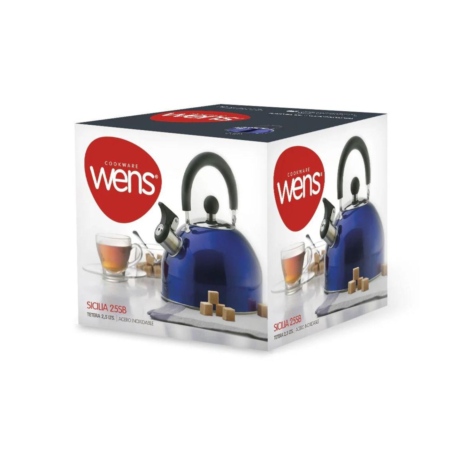 Tetera Sicilia 2500 Ml Acero Inoxidable 25s Wens Cocina Azul image number 3.0