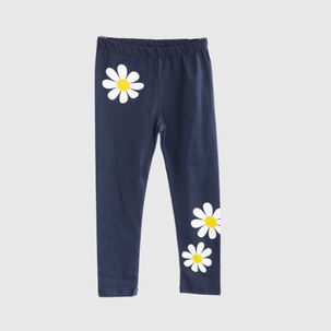 Calza Azul Flores Algodón Peruano