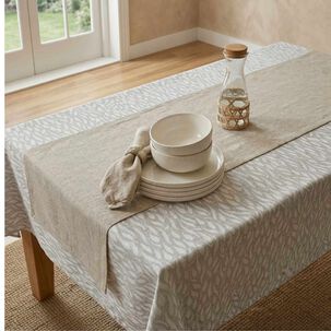 Mantel De Algod&oacute;n Wave Gris 177x277 Cm