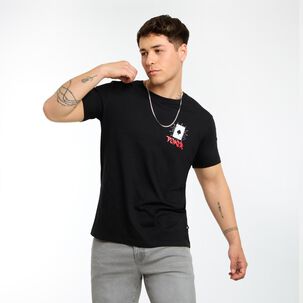 Polera Estampada Manga Corta Cuello Redondo Hombre Skuad