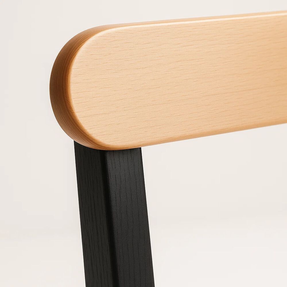 Pack De 2 Sillas Fresno De Madera - Negra image number 5.0