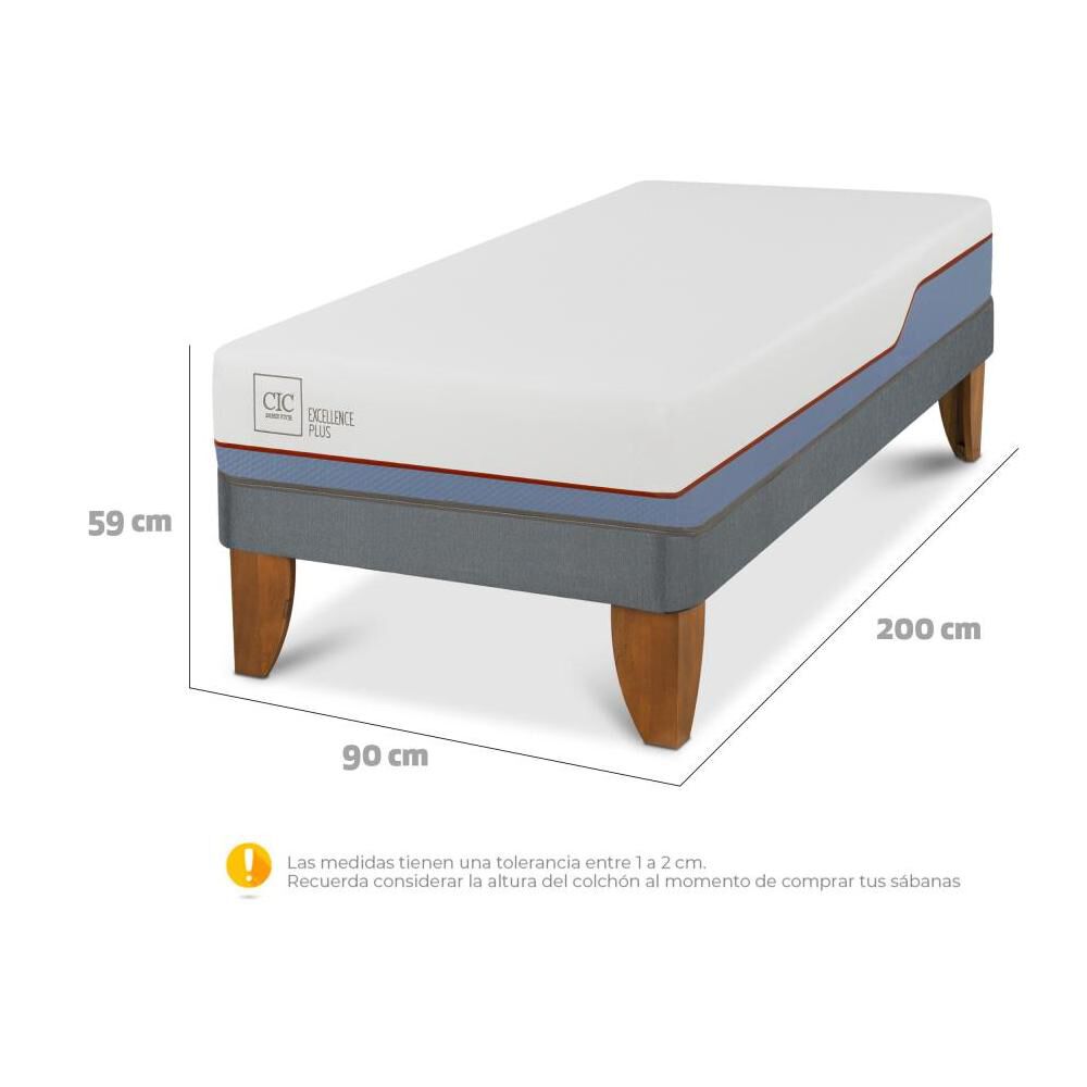Cama Europea Cic Excellence Plus / 1 Plaza / Base Normal image number 2.0