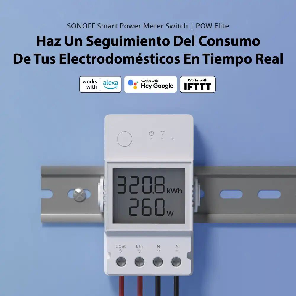 Interruptor Wifi De Medicion De Energ&iacute;a Sonoff Pow Elite 20a image number 2.0