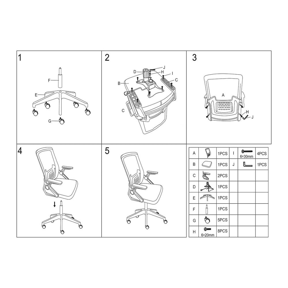 Silla De Oficina Ejecutiva Montreal Ergonomica Color Negro Bm-808 Arthome image number 6.0