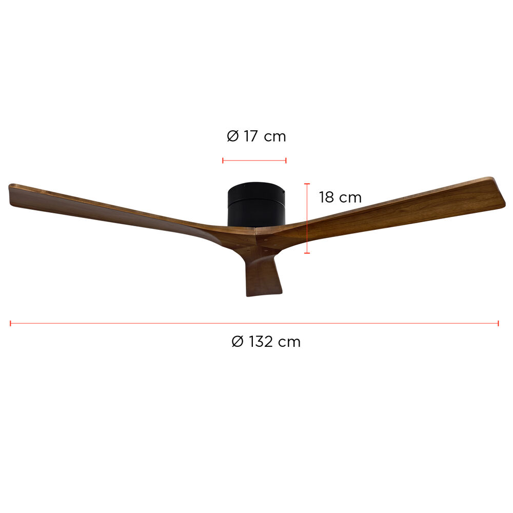 Ventilador De Techo Boston Nogal 52 Primaterm image number 1.0