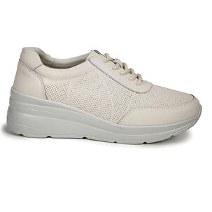 Zapatilla Cuero Garazi Beige