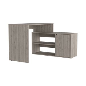 Escritorio En L 1 Puerta 116,6x100x73,6 Cm Fm-033g Gris